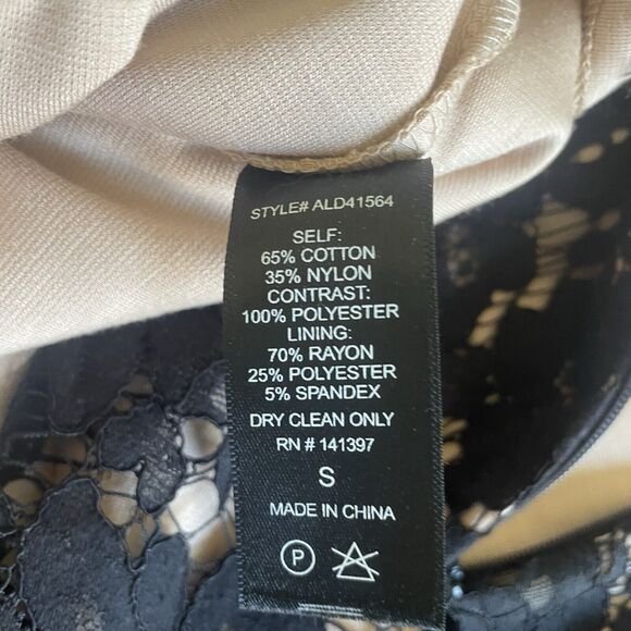 ASTR The Label Black & Nude Lace Overlay Sleeveless Mini Dress Size S Small NWOT - Picture 8 of 13